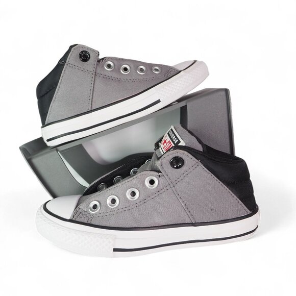 Converse Chuck Taylor All Star Mid Axel Sneakers Grey / Black / 663884F Youth 12 - Picture 1 of 10